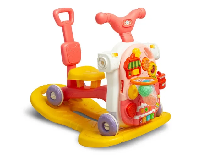 Toyz Multifunkční chodítko 5v1 - růžové