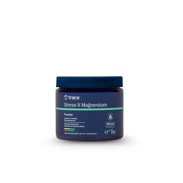 Trace Minerals Hořčíkový komplex v prášku + Stopové minerály ConcenTrace® (citron-limetka), 224 g