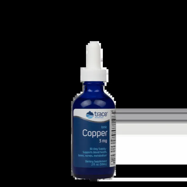 Trace Minerals Ionic Copper, Ionizovaná měď, 3 mg, 59 ml