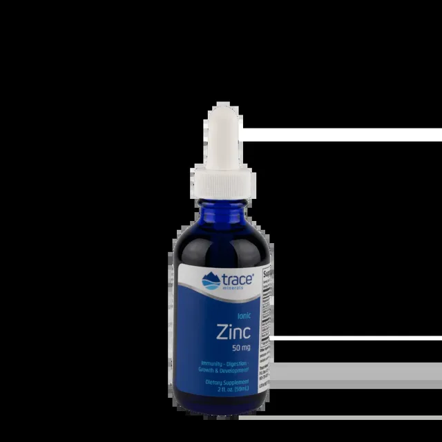 Trace Minerals Ionic Zinc, Ionizovaný zinek, 50 mg, 59 ml