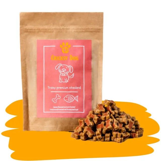 Trainy lososová pochoutka s rýží (tréninková pochoutka) - 200g
