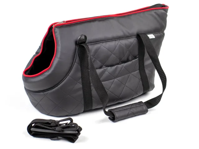 Trek kožená taška pro psa | do 7 Kg Barva: Černá, Dle váhy psa: do 2 kg