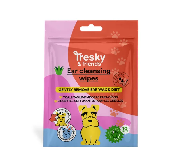Tresky & friends Čisticí ubrousky na uši pro domácí mazlíčky 10 ks