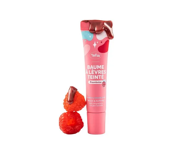 Trew Tónovací malinový balzám na rty Rapsberry 15 ml