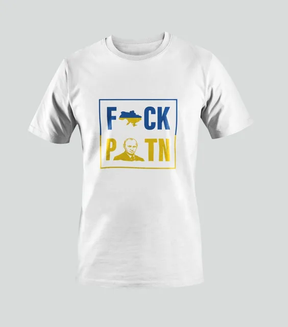 Tričko FUCK PUTIN bílé