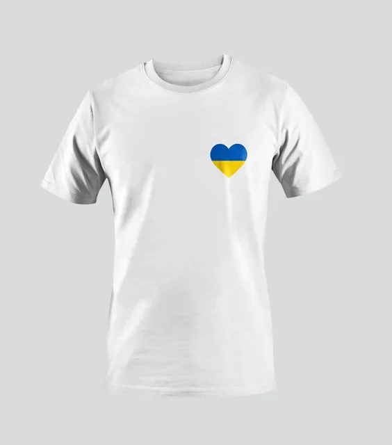 Tričko UKRAJINSKÉ SRDCE MALÉ bílé