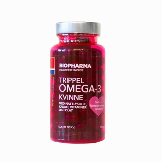 Trippel OMEGA 3 Kvinne Kakao - Biopharma - 120 kapslí