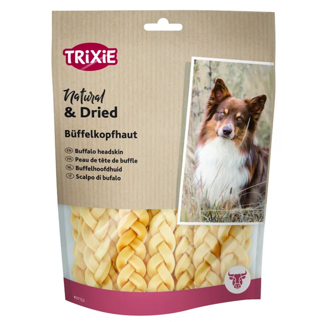 Trixie buvolí kůže z hlavy - 3 ks po 12 cm (3 x 200 g)