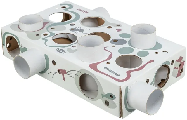 TRIXIE Cat Activity Paws'n'Treats Box zabawka edukacyjna dla kota 35×7×20 cm karton