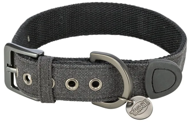 TRIXIE CityStyle bavlněný obojek pro psy L–XL: 50–57 cm/35 mm černý, široký