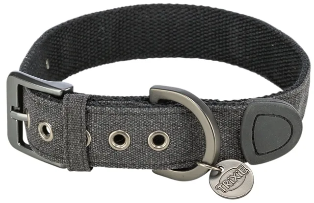 TRIXIE CityStyle bavlněný obojek pro psy XS–S: 25–32 cm/25 mm černý, široký