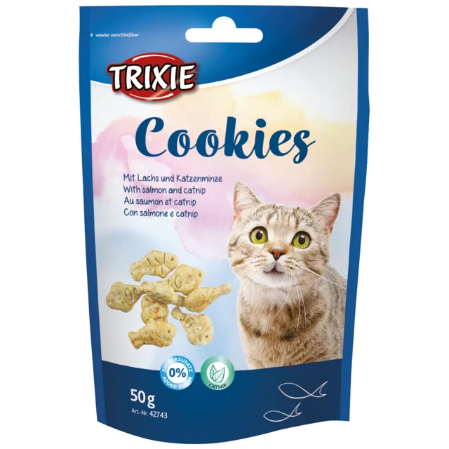 Trixie Cookies s lososem & catnipem - 50 g