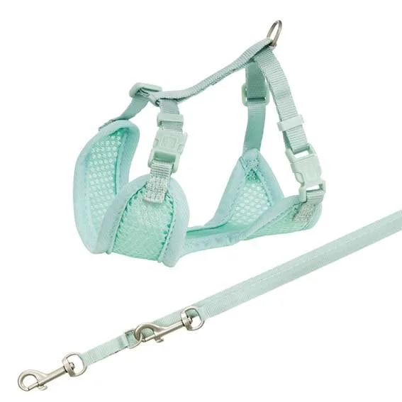 TRIXIE Junior postroj pro štěňata s vodítkem, 26–34 cm / 10 mm, 2,00 m, mátový