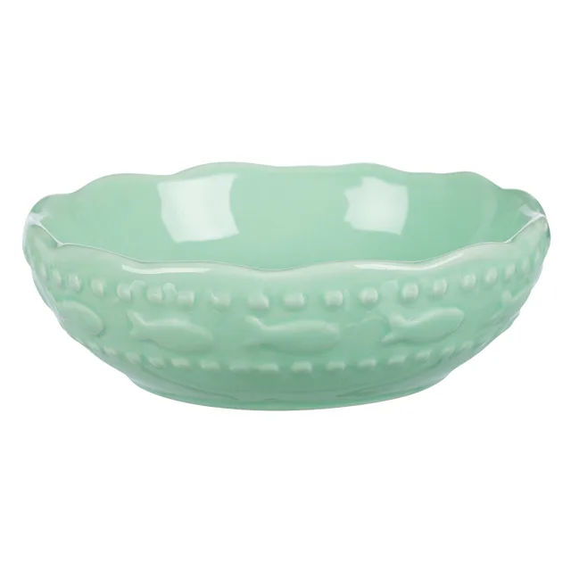 Trixie keramická miska s motivem ryby - 250 ml, Ø 13 cm - mátová