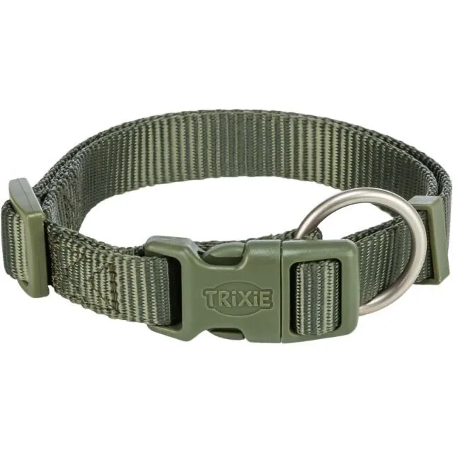 Trixie Obojek Premium 2cm/35-55cm - Olivově zelená