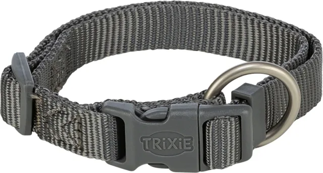Trixie Obojek Premium Nylonový Grafit - M/L (2cm/35 až 55cm)