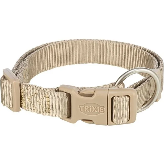 Trixie Obojek Premium Nylonový Pískový - S/M (1,5cm/30 až 45cm)