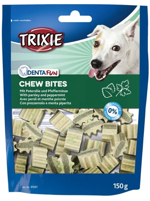 TRIXIE Pamlsek Denta Fun Chew Bites s petrželkou a mátou 150 g