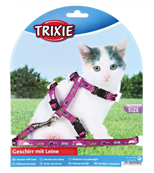 Trixie Postroj Cat pro Koťata s Vodítkem - 8mm/21 až 34cm/1,2m