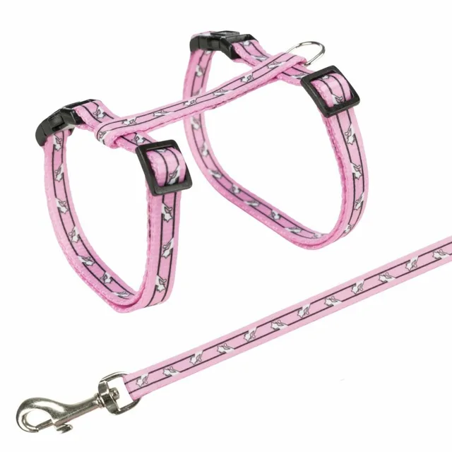Trixie Postroj Pro Kočku s Vodítkem a Motivem Kočky - 1cm/27 až 45cm