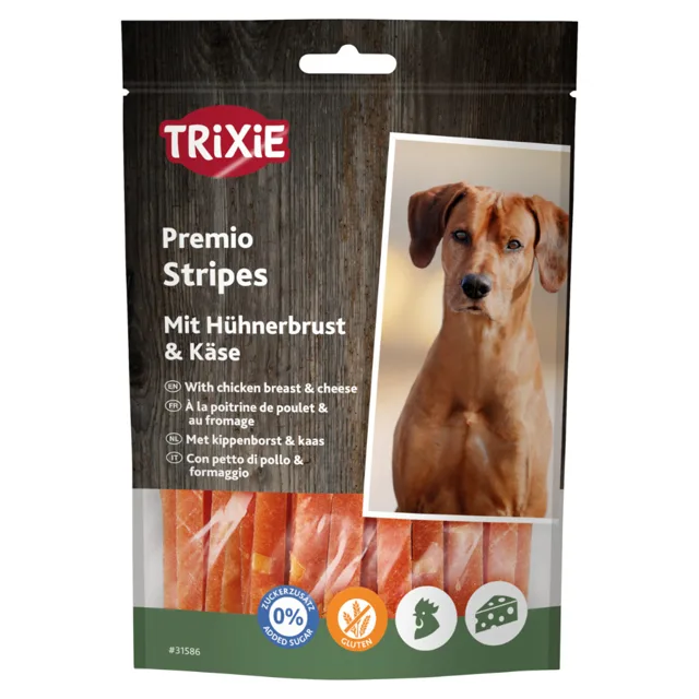 Trixie PREMIO proužky s kuřecím a sýrem - 4 x 100 g