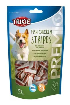 Trixie Premio Stripes Pásky Kuře A Losos 75g Tr