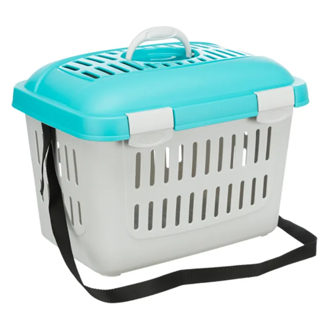 Trixie přepravka Capri Midi - 44 x 33 x 32 cm (světle šedá/tyrkysová)