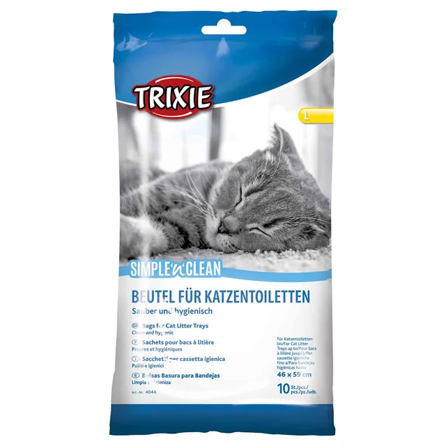 Trixie sáčky pro kočičí WC 10 ks L 46x59 cm - L: do 46 x 59 cm, 40 kusů