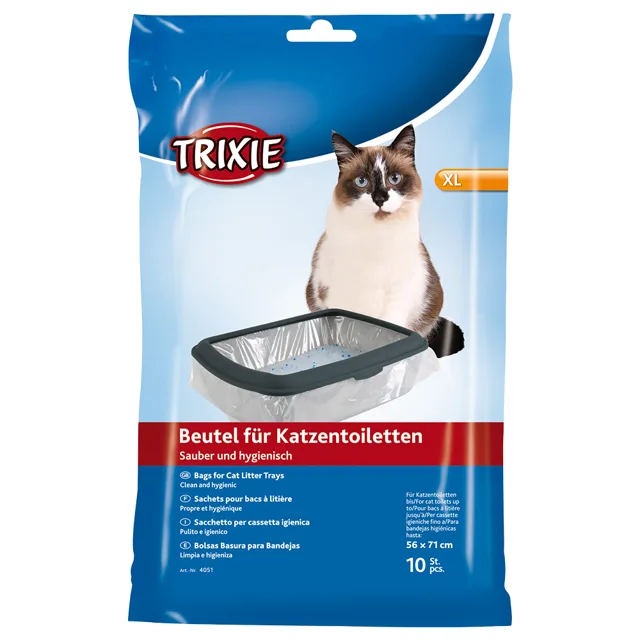 Trixie Sáčky pro kočičí WC XL 56 × 71 cm - XL: max. 56 × 71 cm, - 2 x 10 ks.