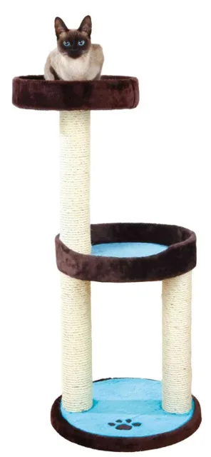 Trixie Škrabadlo Lugo, Dvoupatrové Modro-hnědé - 103cm