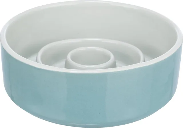 TRIXIE Slow Feeding Keramická miska šedomodrá 0,45 l