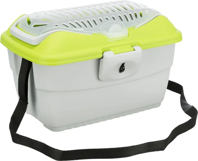 TRIXIE Transportní box mini-capri 40 x 22 x 30 cm. nebesky modrý/stříbrný