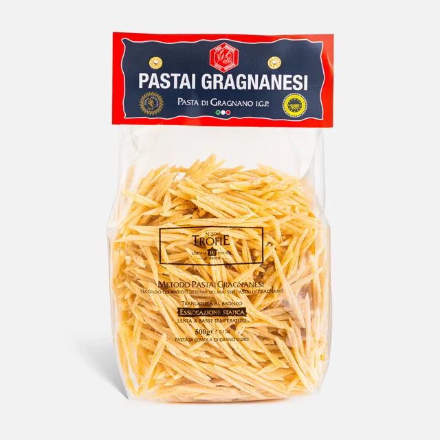 Trofie Gragnano 500 g  spirály semolinové z Ligurie