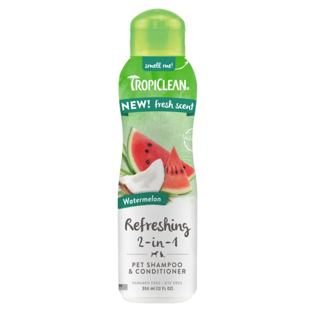 TropiClean osvěžující 2 v 1 šampon a kondicionér meloun - Výhodné balení: 2 x 355 ml