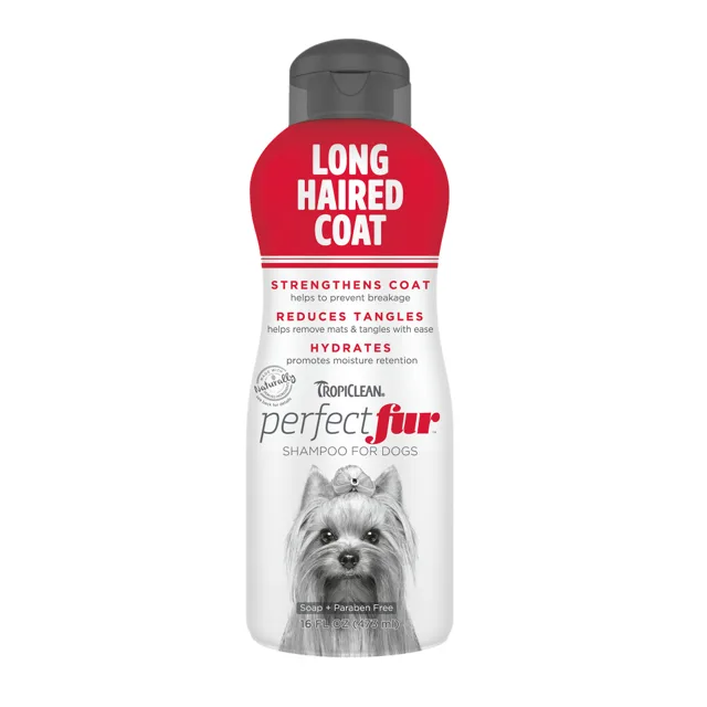 TropiClean PerfectFur šampon pro dlouhosrsté psy - 473 ml