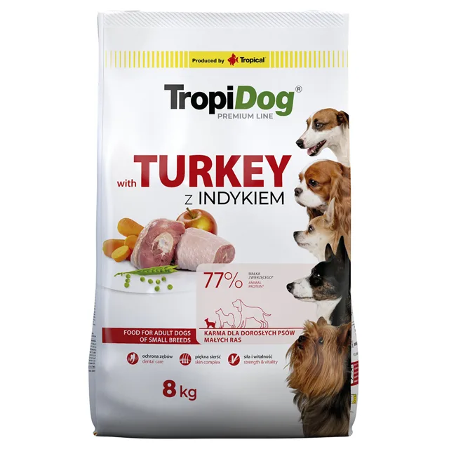 Tropidog Premium Adult Small Turkey & Rice - 2 x 8 kg