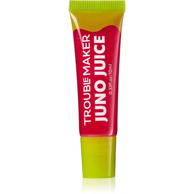 Trouble Maker Juno Juice Lipgloss lesk na rty odstín Paris Hot Pink 10 ml