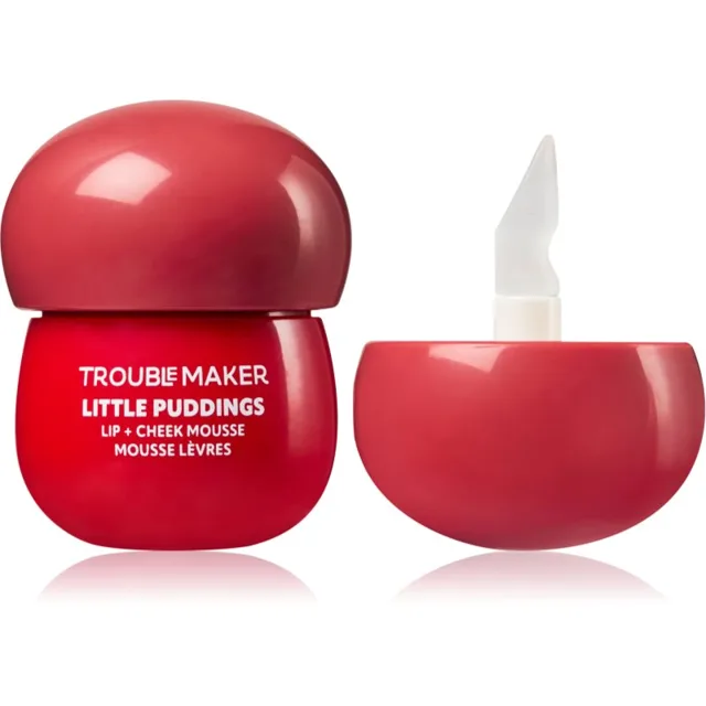 Trouble Maker Little Pudding Lip + Cheek Mousse multifunkční líčidlo na rty a tváře odstín Mimi Rose Pink 5 g