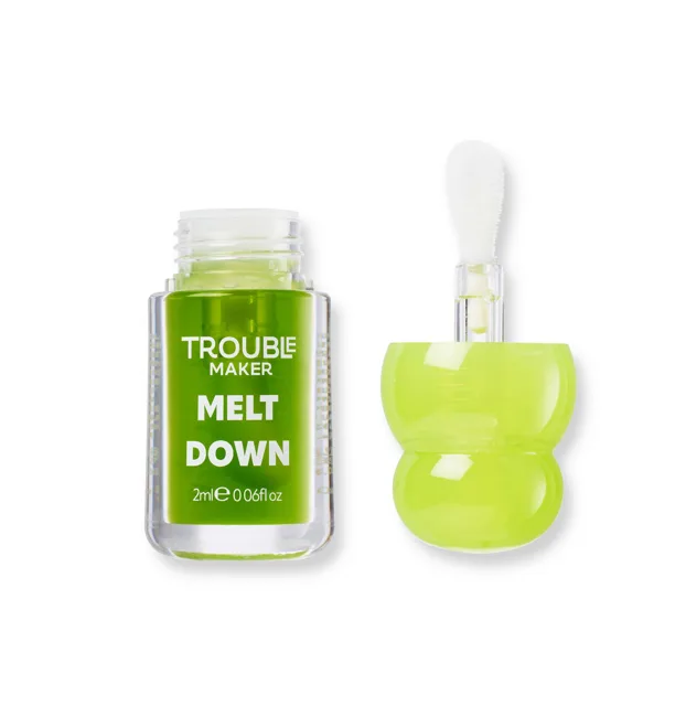 Trouble Maker Olej na rty Melt Down Lip Oil 2 ml Dizzy Busy Green