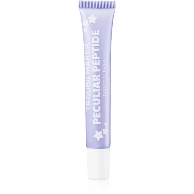 Trouble Maker Peculiar Peptide balzám na rty třpytivý odstín Blueberry Muffin Lilac 10 ml