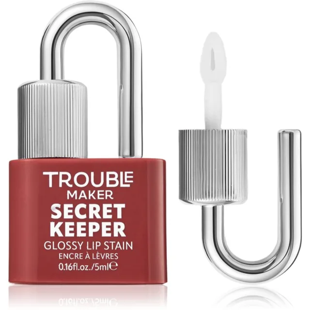 Trouble Maker Secret Keeper Lip Gloss Stain barva na rty pro dlouhotrvající efekt odstín Just Us Rose Mauve 5 ml