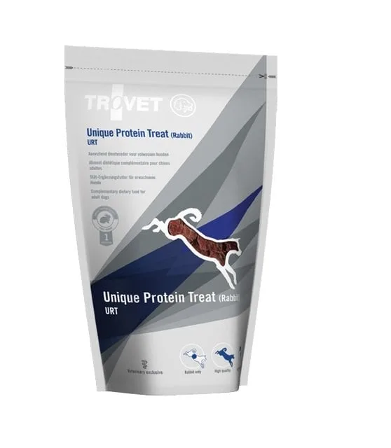 TROVET Unique Protein Treat Rabbit URT 125g funkční pamlsky pro psy