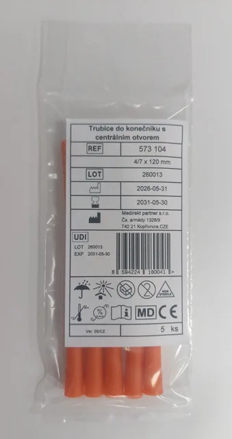 Trubice do konečníku 4/7x120 s centrálním otvorem 5ks 573104