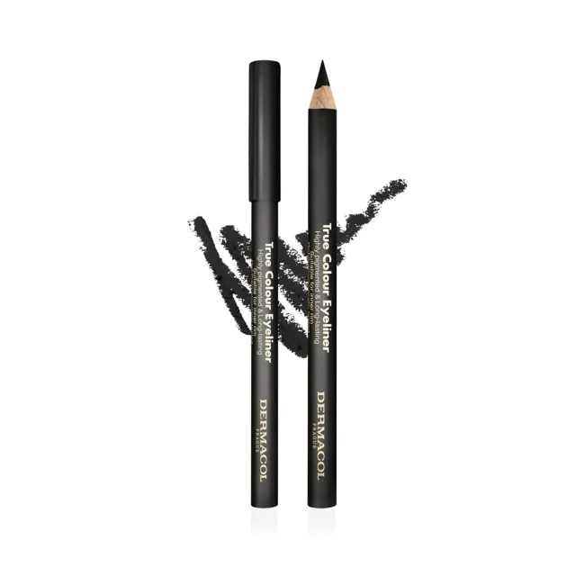 True colour Dřevěná tužka na oči   Black Dermacol - Oficiální e-shop Dermacol