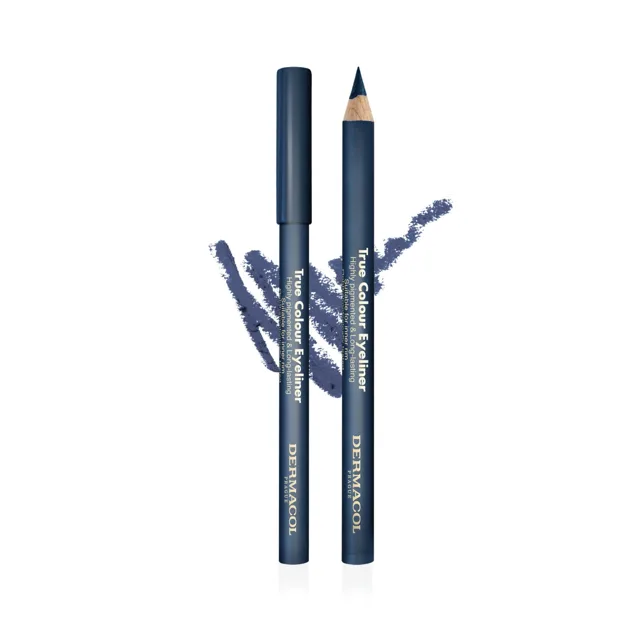 True colour Dřevěná tužka na oči   Dark Blue Dermacol - Oficiální e-shop Dermacol