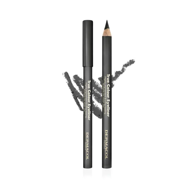 True colour Dřevěná tužka na oči   Grey Dermacol - Oficiální e-shop Dermacol