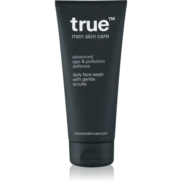 true men skin care Daily face wash with gentle scrubs exfoliační čisticí gel pro muže 200 ml