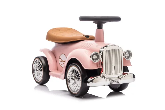TULIMI Dětské odrážedlo Retro s úložným prostorem - růžové