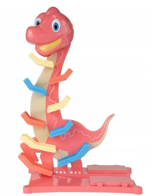TULIMI Veselá hrající autodráha/skluzavka Dino + 6 autíček, oranžová