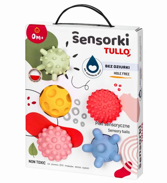 Tullo Pastelové senzorické míčky, 5 ks bez dírek